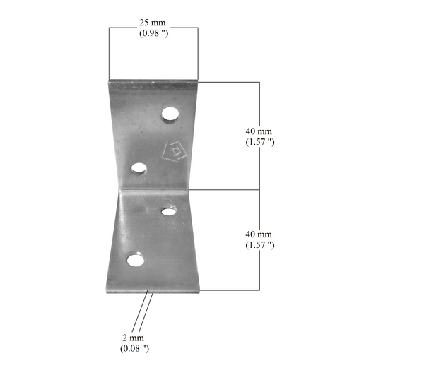 Corner Brackets Plates Angle Galvanised 1.57