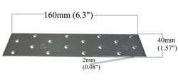 Flat Connecting Joining Plate Galvanised Heavy Duty Metal 6.3