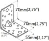 Angle Corner Bracket with Beading 2,75