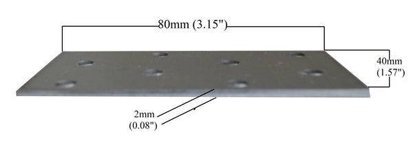 Flat Connecting Joining Plate Galvanised Heavy Duty Metal 3.15