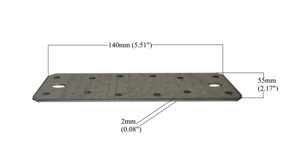 Flat Connecting Joining Plate Galvanised Heavy Duty Metal 5.51