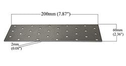 Flat Connecting Joining Plate Galvanised Heavy Duty Metal Steel Sheet 7.87