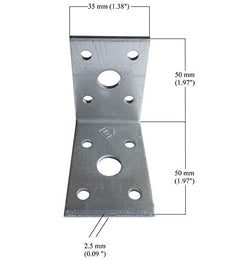 Corner Braces Brackets Plates, Heavy Duty Wooden Angle, Metal Steel Sheet Galvanised 1.97