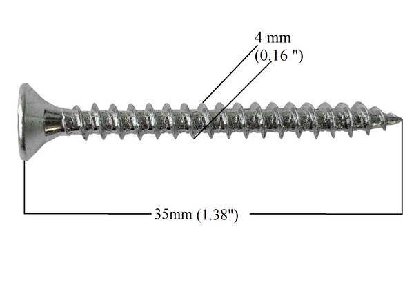 M4 Wood Screws Galvanised Zinc Long (0.16