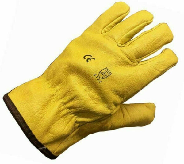 Himalayan H310 Fleece Lined Leather Winter Thermal Cold Work Drivers Gloves PPE Size: X-Large XL 10